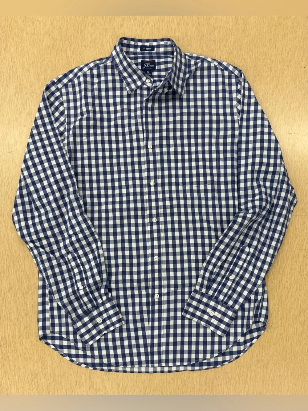 J. Crew performance stretch checkered button down shirt